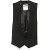 Moschino Women Vest With Wide Neckline In Black