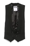 Moschino Women Vest With Wide Neckline In Black