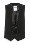 Moschino Women Vest With Wide Neckline In Black