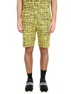 Moschino Pattern Printed Shorts In Yellow