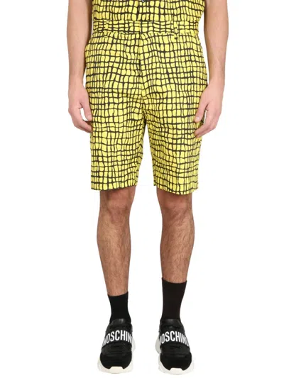 MOSCHINO MOSCHINO WARPED GRID SHORT