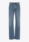 Moschino Relaxed High-waist Jeans With Classic Five-pocket Styling In Blue