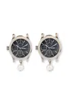 Moschino Watch Clip-on Earrings In 银色