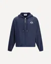 Moschino Drawstring Hem Hooded Jacket With Elasticated Cuffs In Blue