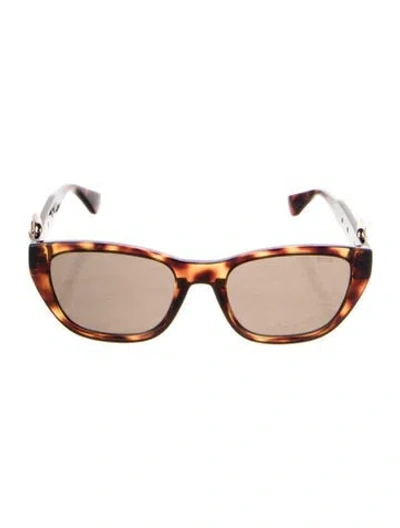 Pre-owned Moschino Wayfarer Tinted Sunglasses In Brown