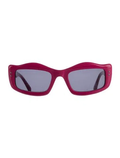 Pre-owned Moschino Wayfarer Tinted Sunglasses In Pink