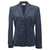 Moschino Wed-detail Single-breasted Blazer In Navy Blue Wool In Blue