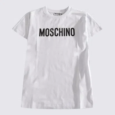MOSCHINO WHITE AND BLACK COTTON BLEND DRESS