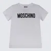 MOSCHINO WHITE AND BLACK COTTON T-SHIRT