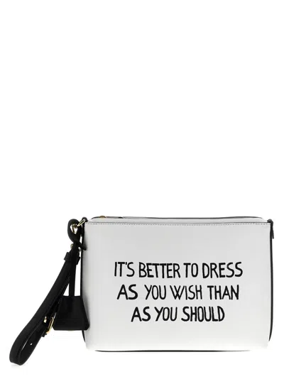 Moschino White Bustina Clutch