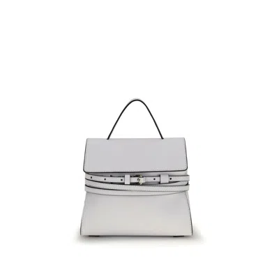 Moschino White Calf Leather Bos Taurus Handbag
