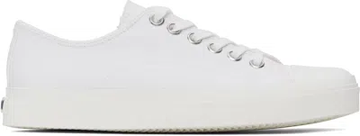 Moschino White Canvas Sneakers
