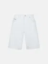 Moschino White Cotton Bermuda Shorts In White