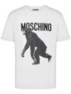 Moschino T-shirt Chimpanzee Print In Yellow