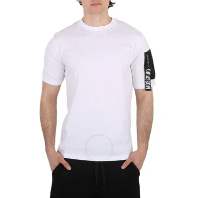Moschino White Cotton Jersey Zip-pocket Short-sleeve T-shirt