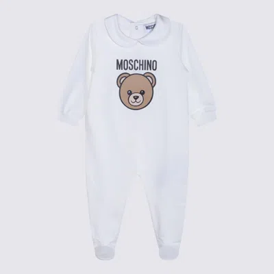 Moschino Babies' White Cotton Jumpsuit