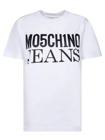 Moschino Logo T-shirt Dress Black And White Cotton