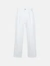 Moschino White Cotton Pants In White