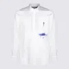 Moschino Office Inspiration Stretch Poplin Shirt In White