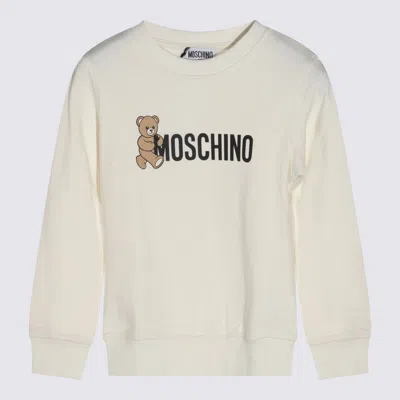 Moschino Kids' White Cotton Swetshirt In Neutral