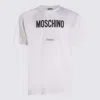 Moschino Cotton T-shirt With Contrasting Logo Detail In White