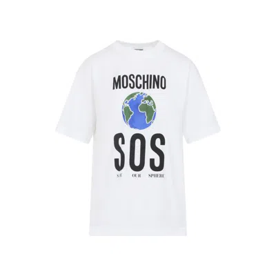 MOSCHINO MOSCHINO WHITE COTTON T-SHIRT