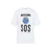 Moschino Relaxed-fit Cotton T-shirt With Bold Globe Print In White