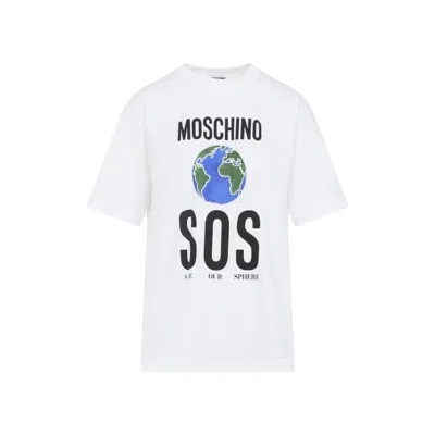 MOSCHINO WHITE COTTON T-SHIRT