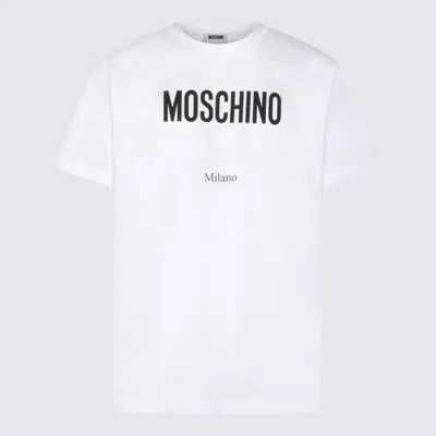 Moschino Crew Neck Jersey T-shirt Short Sleeves In White