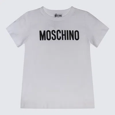 Moschino Kids' Printed Cotton T-shirt In Grey