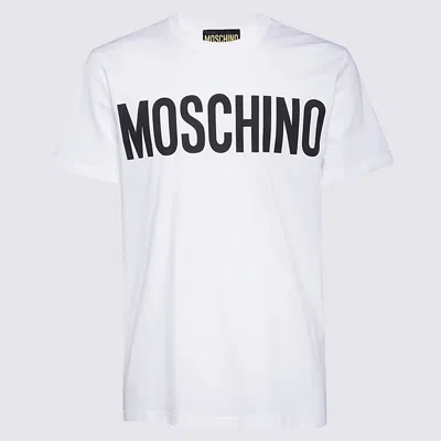Moschino White Cotton T-shirt In Bianco
