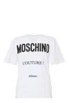 Moschino Logo-print Organic Cotton T-shirt In White