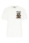 Moschino Crew Neck Graphic Print Short Sleeves Top In White