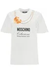 Moschino Oversized Cotton T-shirt With Playful Croissant Print