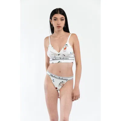 Moschino White Cotton Tank Tops In Multi