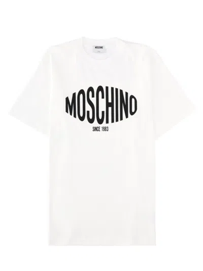 Moschino Crew Neck Jersey T-shirt Short Sleeves In Animal Print