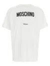 Moschino Cotton T-shirt With Contrasting Logo Detail In White