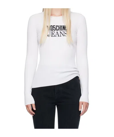 Moschino White Crewneck Sweater