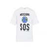 Moschino Graphic Print Crew Neck Short Sleeves Top In White