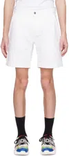 Moschino White Hammer Loop Shorts In A0001 White