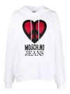 Moschino Graphic Print Cotton Sweatshirt In White