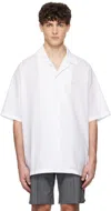 Moschino White Laurel Crown Emblem Shirt In Multi White