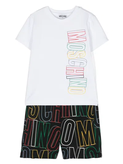 Moschino Logo-print Shorts Set In White
