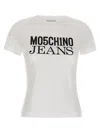 Moschino White Logo Print T-shirt. In White