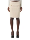 Moschino White Miniskirt With Gold Buttons In White