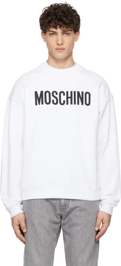 Moschino White '' Institutional Sweatshirt In Multi White