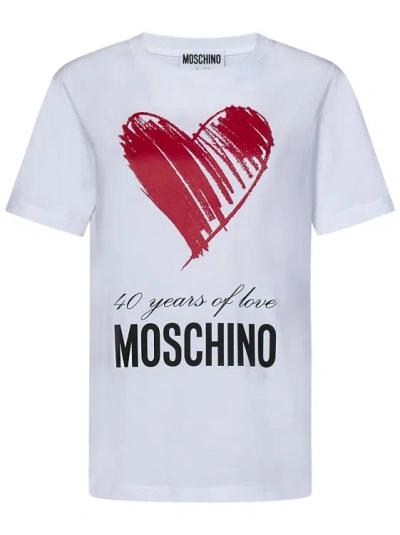 Moschino White Organic Cotton Jersey T-shirt