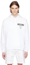 Moschino White Printed Hoodie In V1001 Fantasy Print