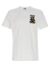 Moschino Teddy Logo Print Crewneck T-shirt In White