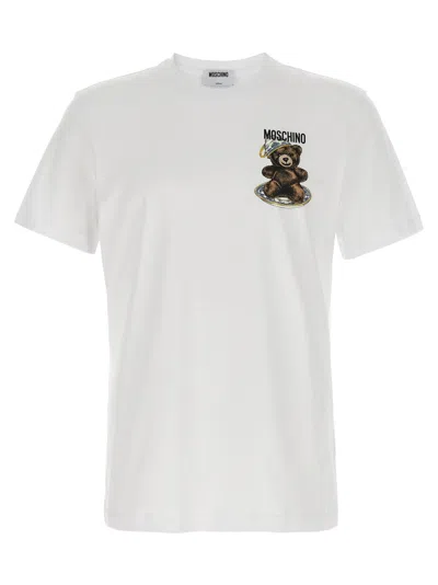 MOSCHINO WHITE PRINTED T-SHIRT